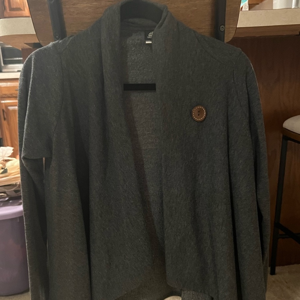 Nordstrom Gray Wrap Sweater